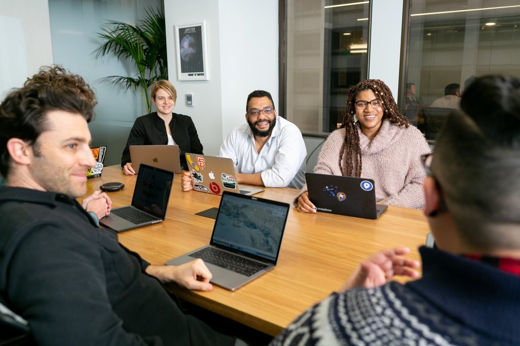 meeting laptop boardroom
