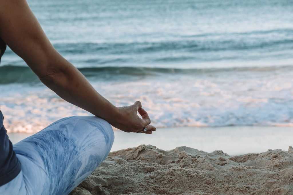 mindful meditation beach